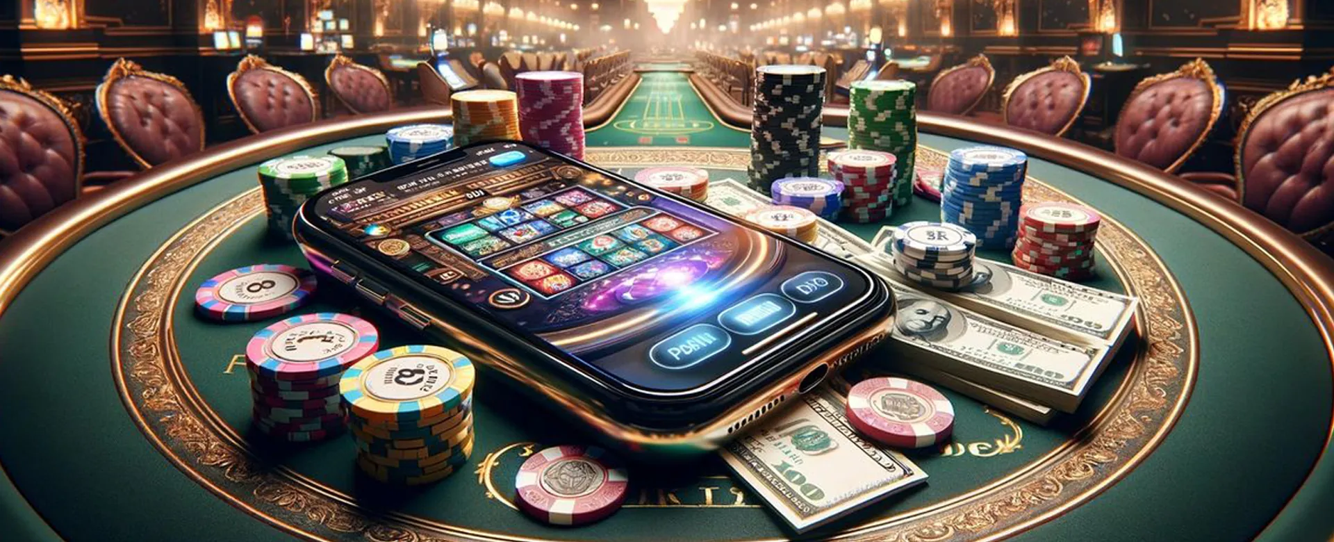 Vibrant online casino background for 8k8 VIP